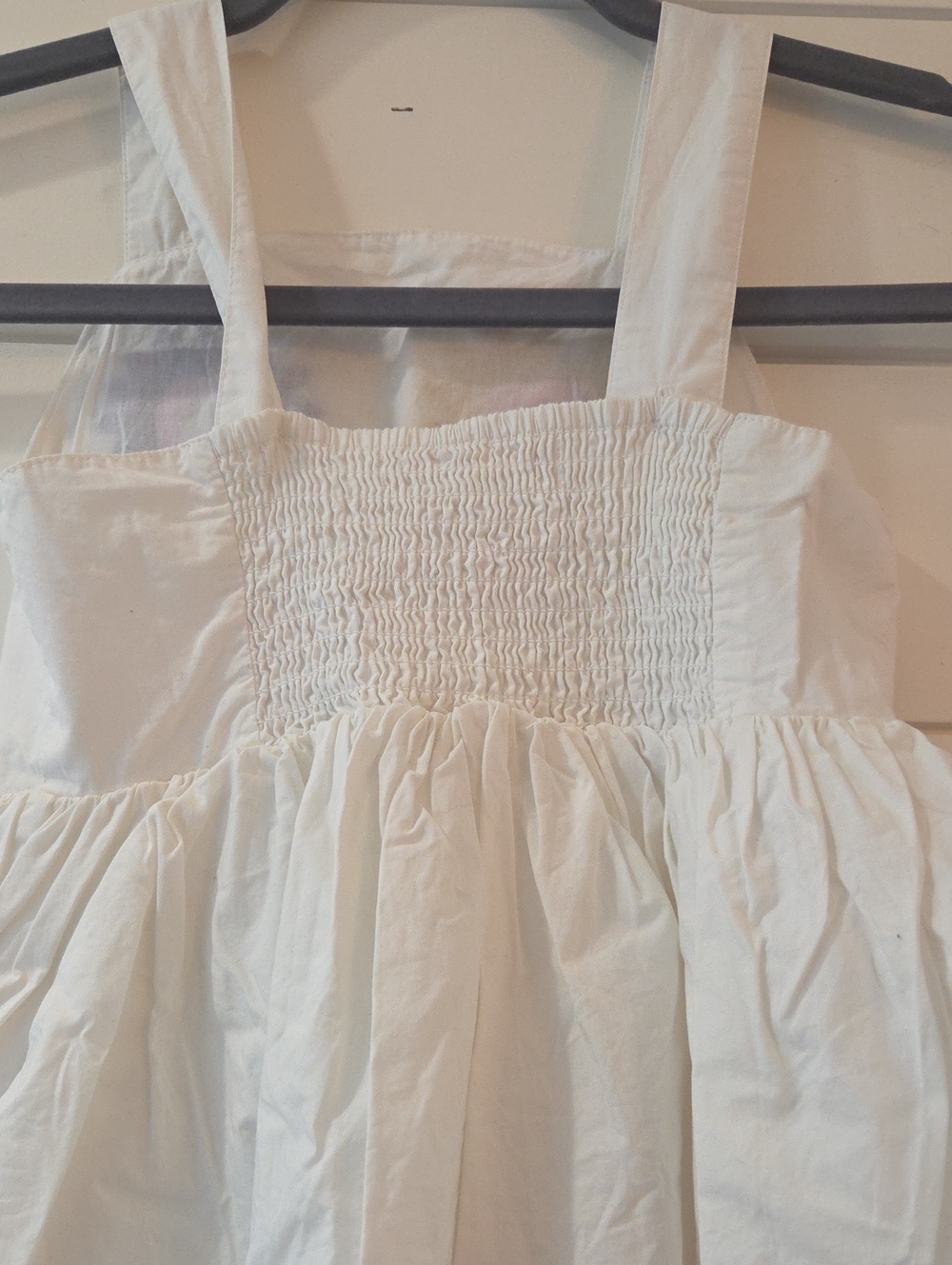 Mini BODEN White Floral Appliqué Kids Dress SIZE 6-7 - Picture 4 of 5